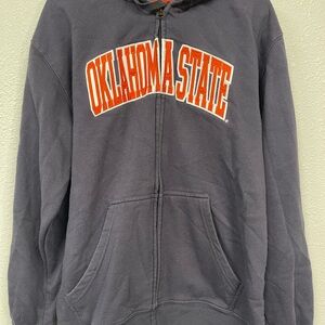 Majestic Gray Oklahoma State Hoodie